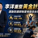 李洋重整黃金計畫資源 運動防護師制度有助攻台灣競技運動