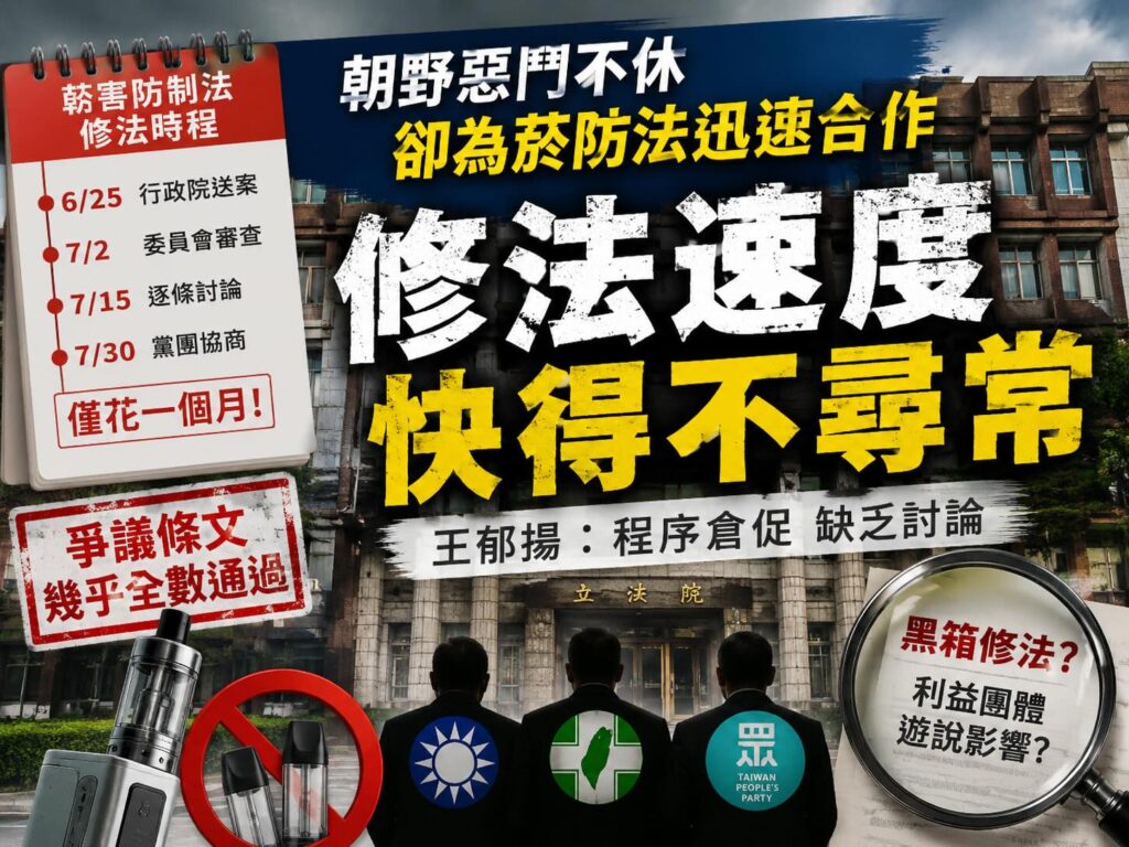 朝野惡鬥不休卻為菸防法迅速合作　王郁揚_修法速度快得不尋常