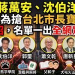 不只蔣萬安、沈伯洋！共6人參選臺北市長 超狂特色驚呆網友